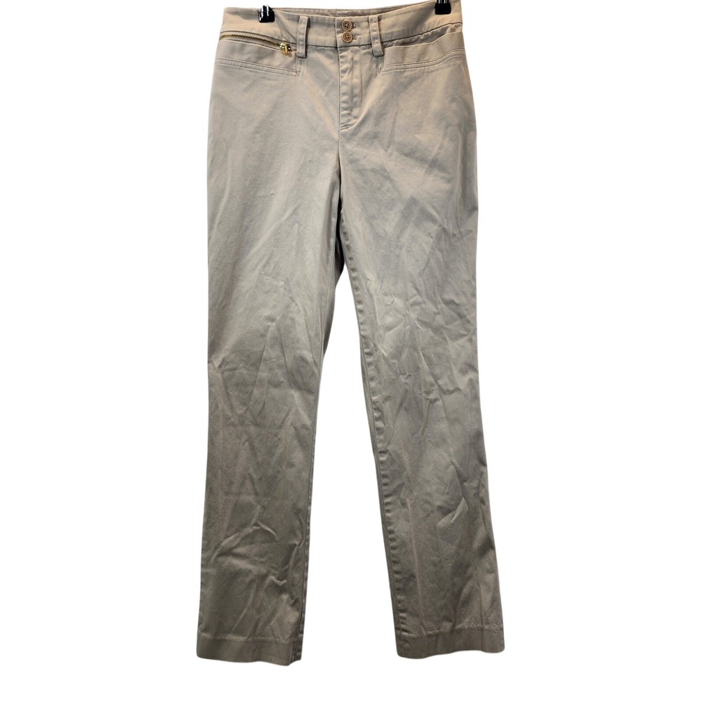 Vintage Lauren Ralph Lauren Tan Chino Pants Hong Kong Neutral Preppy Womens Sz 4